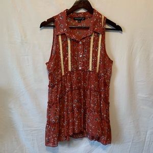 🍃 Living Doll Sleeveless Floral Blouse 🍃